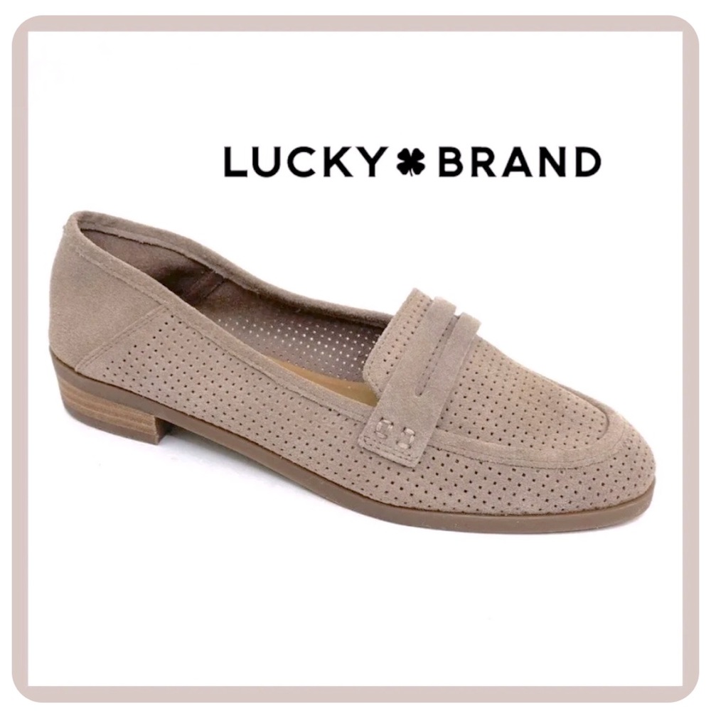 Lucky Brand Caylon Genuine Suede Loafer in Stonerock Gray - Size 6